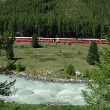 Bernina Pass mit dem Fahrrad, Bernina Express