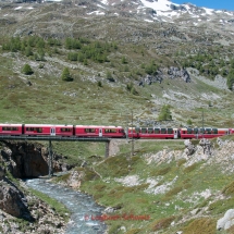 Bernina Pass mit dem Fahrrad, Bernina Express