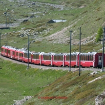 Bernina Pass mit dem Fahrrad, Bernina Express