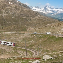 Bernina Pass mit dem Fahrrad, Bernina Express