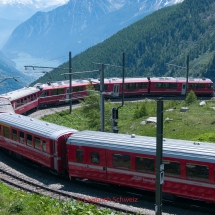 Bernina Pass mit dem Fahrrad, Bernina Express