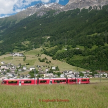 Bernina Pass mit dem Fahrrad, Bernina Express