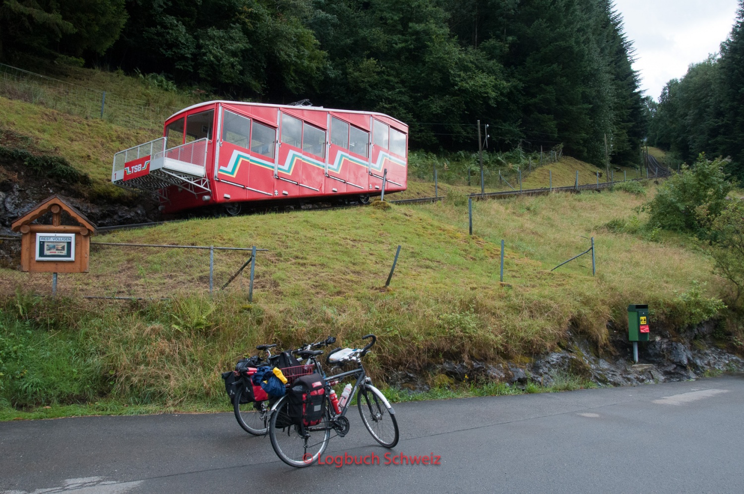 Treib Seelisberg Bahn, mit dem Fahrrad