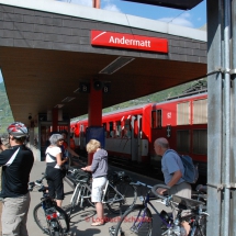 Furkapass mit dem Fahrrad, Andermatt